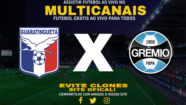 Assistir Guaratingueta x Grêmio AO VIVO Online 11/01/2025