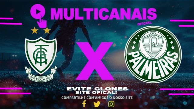 Assistir América-MG x Palmeiras AO VIVO Online 26/03/2025