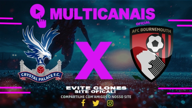 Assistir Crystal Palace x Bournemouth AO VIVO Online 19/04/2025