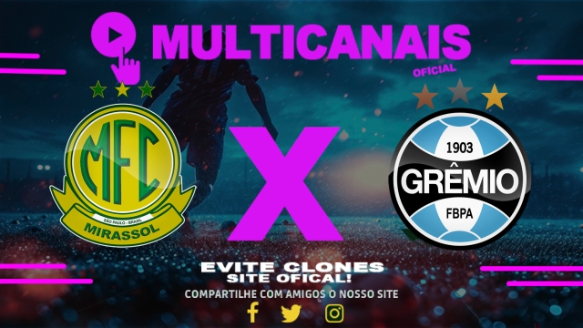Assistir Mirassol x Grêmio AO VIVO Online 16/04/2025