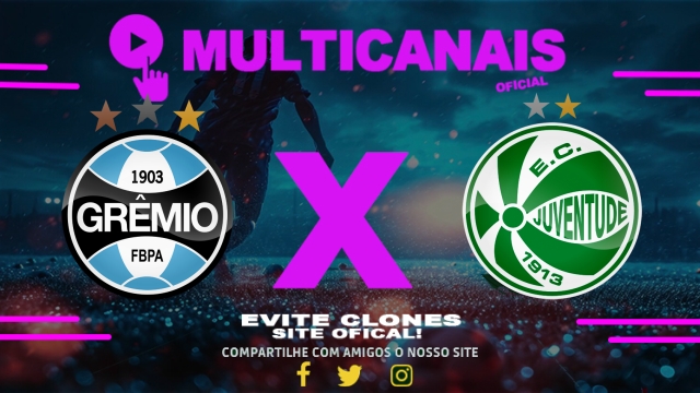 Assistir Grêmio x Juventude AO VIVO Online 04/05/2025